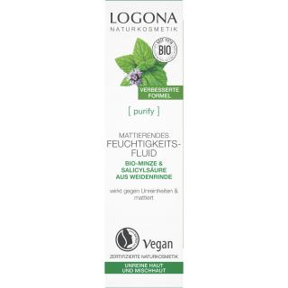 Logona Feuchtigkeitsfluid Minze & Salicylsäure, 30