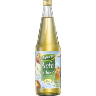 dennree Apfel-Schorle klar, 0,7 ltr Flasche