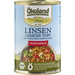 Ökoland Linsen-Gemüse-Topf -hefefrei-, 400 gr Dose