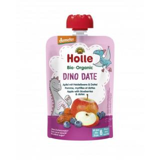 Holle Dino Date Apfel mit Heidelbeere & Datteln, 1